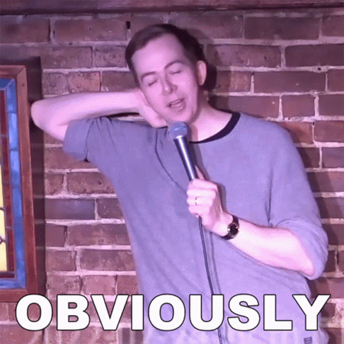 Man In Front Of Brick Wall Says Obviously GIF