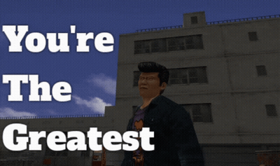 Man In Front Of Building Saying You're The Greatest GIF