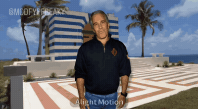 Man In Front Of Building With Alight Motion GIF