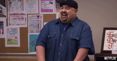 Man In Front Of Bulletin Board Saying Easy Does It GIF