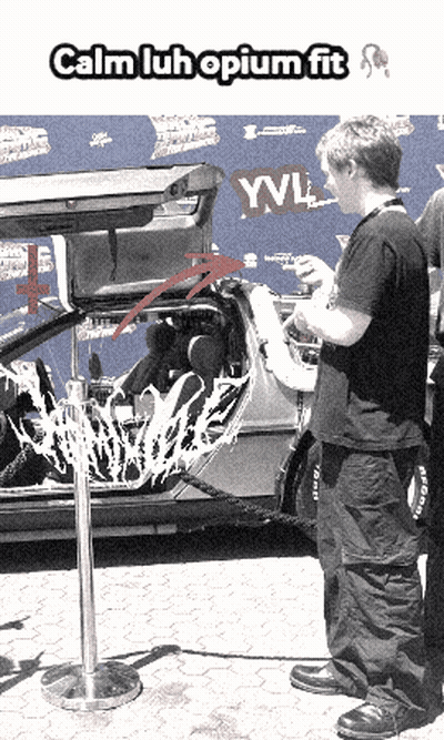 Man In Front Of Car Saying Yvl GIF