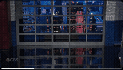 Man In Front Of CBS Screen GIF