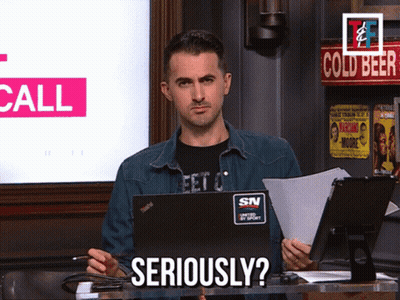 Man In Front Of Cold Beer Sign GIF