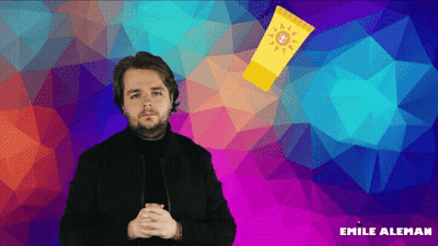 Man In Front Of Colorful Background GIF