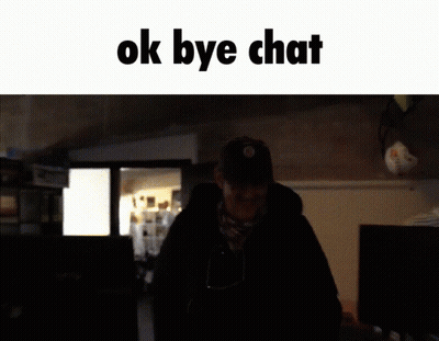 Man In Front Of Computer With Ok Bye Chat GIF
