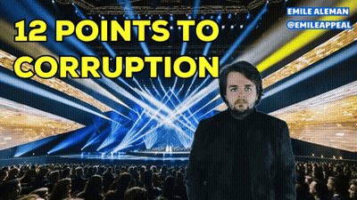 Man In Front Of Crowd 12 Points To Corruption GIF