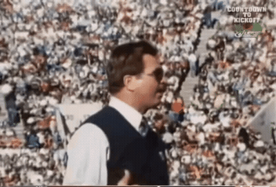 Man In Front Of Crowd Countdown To Kickoff GIF