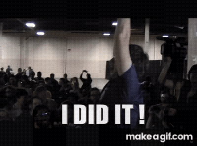 Man In Front Of Crowd Saying I Did It GIF