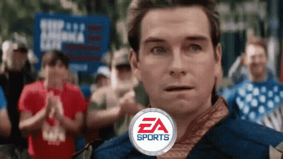 Man In Front Of Crowd With EA Sports Logo GIF