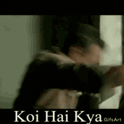 Man In Front Of Door Koi Hai Kya GIF
