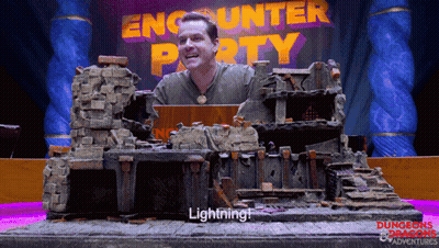 Man In Front Of Encounter Party Sign GIF