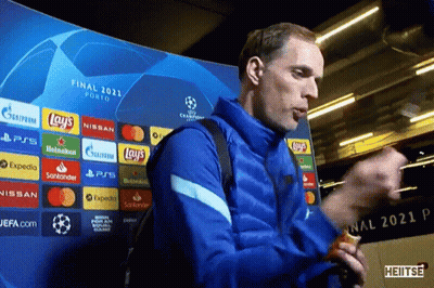 Man In Front Of Final 2021 Porto Sign GIF