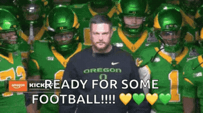 Man In Front Of Football Players Saying Kick Ready For Some Football GIF