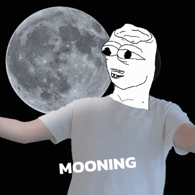 Man In Front Of Full Moon Saying Mooning GIF