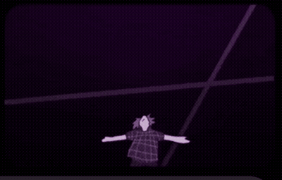 Man In Front Of Giant Hand GIF