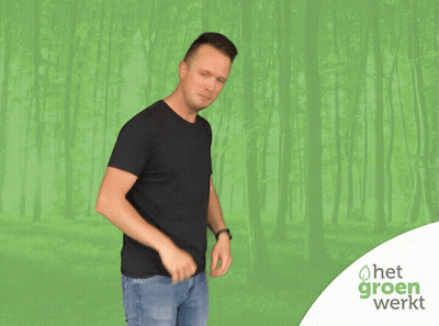 Man In Front Of Green Background Het Groen Werkt GIF