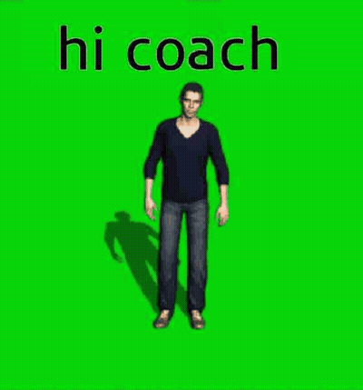 Man In Front Of Green Screen Saying Hi Coach GIF