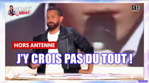 Man In Front Of Hors Antenne Screen GIF
