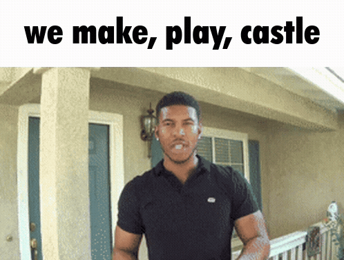 Man In Front Of House We Make Play Castle GIF