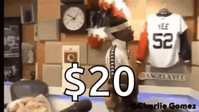 Man In Front Of Jersey Saying $20 GIF