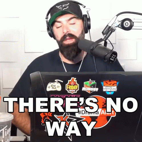 Man In Front Of Laptop Saying There's No Way GIF