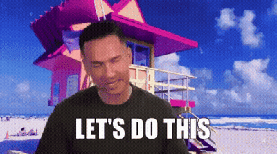 Man In Front Of Lifeguard Tower Lets Do This GIF