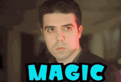 Man In Front Of Magic Banner GIF