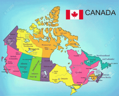 Man In Front Of Map Of Canada GIF