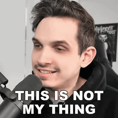 Man In Front Of Microphone Saying This Is Not My Thing GIF