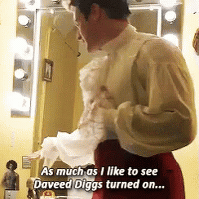 Man In Front Of Mirror Saying As Much As I Like To See Daveed Diggs Turned On GIF