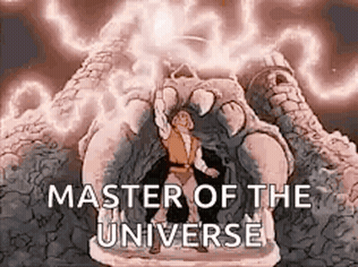 Man In Front Of Monster Saying Master Of The Universe GIF