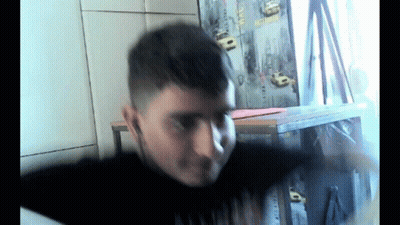 Man In Front Of New York City Wall GIF