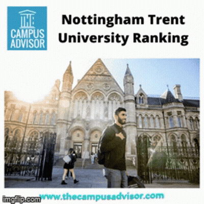 Man In Front Of Nottingham Trent University Ranking Building GIF