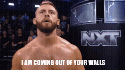 Man In Front Of NXT Logo GIF