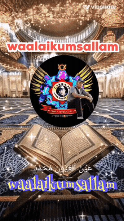 Man In Front Of Open Book Saying Waalaikumsalam GIF