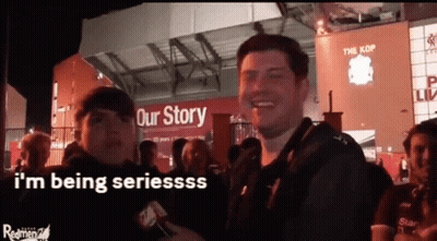 Man In Front Of Our Story Sign GIF
