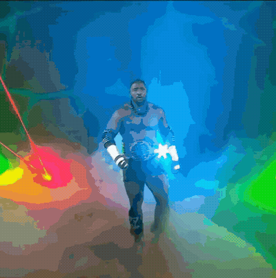 Man In Front Of Painting The Good Films GIF