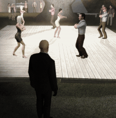 Man In Front Of People Dancing On Stage GIF