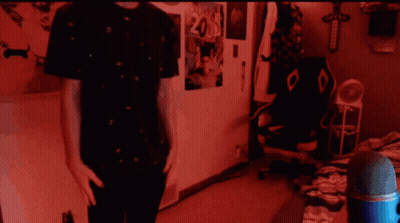 Man In Front Of Pissed Poster GIF