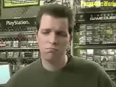 Man In Front Of PlayStation Display GIF