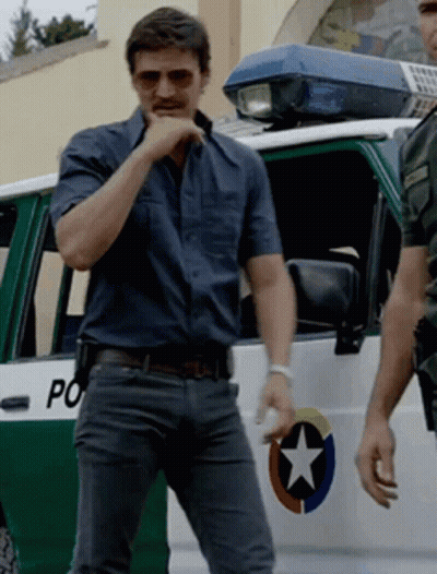 Man In Front Of Police Van GIF