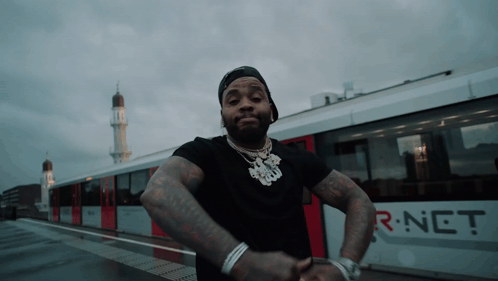 Man In Front Of R-Net Train GIF