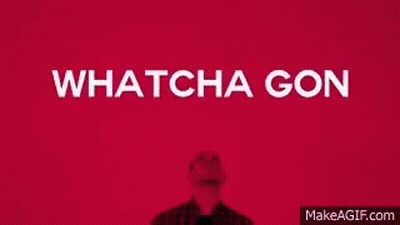 Man In Front Of Red Background Saying Whatcha Gon Do With That Dessert GIF