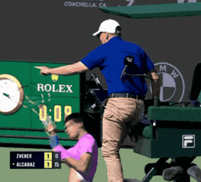 Man In Front Of Rolex Advertisement GIF