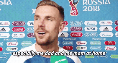 Man In Front Of Russia 2018 Banner GIF