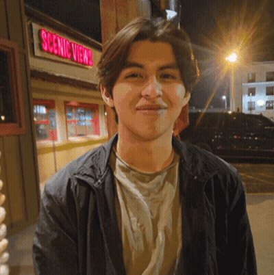 Man In Front Of Scenic View Store GIF