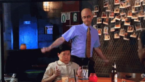 Man In Front Of Scoreboard Saying 006 GIF