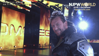 Man In Front Of Screen Saying Njpwworld GIF