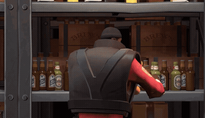 Man In Front Of Shelf Of Beer Bottles Including Brewdog GIF