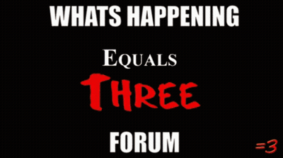 Man In Front Of Sign Saying Whats Happening Equals Three Forum GIF